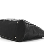 Coated Canvas Quilted Large Paris Biarritz Tote Black