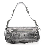 Metallic Agneau Arena Small Le Cagole Sling Bag Silver