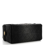 Washed Denim Quilted Small Chanel 25 Handbag Black