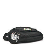 Nylon Retro Patch Convertible Belt Bag Black