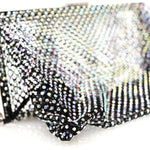 Mesh Crystal Medium Fanny Shoulder Bag Black