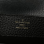 Taurillon Embellished Flower Handle Capucines Mini Black