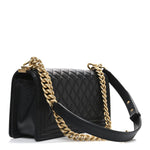 Caviar Quilted Medium Boy Flap Black