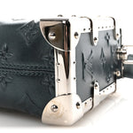 Calfskin Debossed Monogram Side Trunk Moon Bleu