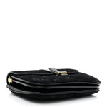 Suede All-Over Monogram Small Le Monogramme Satchel Black