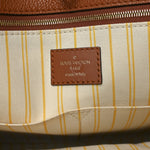 Raffia Calfskin Monogram Giant Onthego GM Tan