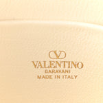 Calfskin Chevron Mini Vlogo Hobo Bag White