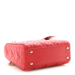 Calfskin Cannage Dioramour Mini Lady Dior Bag Bright Red