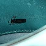Metallic Calfskin Super Mini Horsebit 1955 Shoulder Bag Light Blue