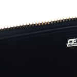Denim Quilted Vanity Case With Chain Dark Blue