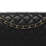 Caviar Quilted Maxi Double Flap Black