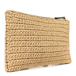Raffia Viva Superstar Clutch Naturale Black