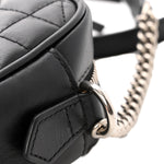 Calfskin Matelasse Aria GG Marmont Chain Shoulder Bag Black