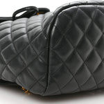 Lambskin Quilted Small Urban Spirit Backpack Black