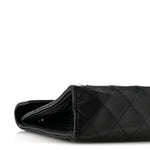 Lambskin Quilted Envelope Flap Black