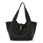 Grained Deerskin Bea Tote Black