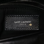Lambskin Quilted Medium Loulou Puffer Monogram Chain Satchel Black