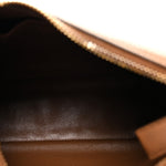 Vitello Daino Soft Zippered Hobo Shoulder Bag Caramel