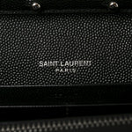 Grain De Poudre Mixed Matelasse Triquilt Monogram Chain Wallet Black