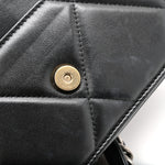 Lambskin Quilted Chanel 19 Wallet On Chain WOC Black