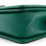 Lambskin Quilted Medium Boy Flap Green