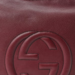 Pebbled Calfskin Medium Soho Hobo Scarlatto