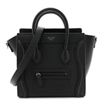 Drummed Calfskin Nano Luggage Black
