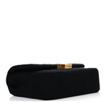 Jersey Wool Patchwork Monogram Mini Jamie Baguette Black