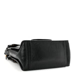 Agnello Old Shine Vitello Go Rain Small Flip Tote Black Marrone