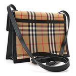 Grainy Calfskin Vintage Check Small Macken Crossbody Bag Black
