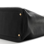 Calfskin Cerf Executive Shopper Tote Black