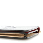 Dollar Calfskin Soho Wallet On Chain Blue Hibiscus Red Mystic White