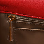 Lambskin Quilted Large Golden Class Flap Red