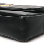 Plunged Lambskin Calypso Black