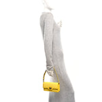 GG Monogram Scratch Lux Calfskin Mini Luce Shoulder Bag Yellow
