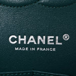 Caviar Quilted Medium Double Flap Dark Turquoise
