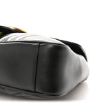 Calfskin Matelasse Medium GG Marmont Shoulder Bag Black