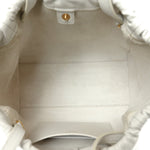Calfskin Cuir Small Triomphe Cabas Drawstring White
