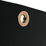 Grainy Calfskin Note Crossbody Bag Black