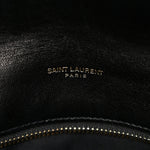 Lambskin Quilted Small Loulou Puffer Monogram Chain Satchel Black