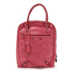 Agneau Classic Hardware Briefcase Tote Pivoine