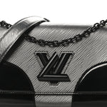 Epi Patent Twist Shoulder Bag MM Anthracite Nacre
