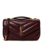 Lambskin Chevron Quilted Small LouLou Rouge Cabernet