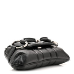 Nappa Vertical Matelasse Small Maxi Horsebit Chain Shoulder Bag Black