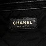 Shiny Calfskin Quilted Small Chanel 22 Black