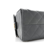 Caviar Quilted Small Chanel 25 Handbag Dark Grey
