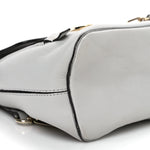 Suede Calfskin Mini Faye Backpack Silver Blue