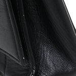 Shiny Box Calfskin Strass Hourglass Top Handle Bag XS Black
