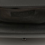 Lambskin Chevron Quilted Medium Boy Flap Grey