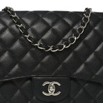 Caviar Quilted Jumbo Single Flap Black
